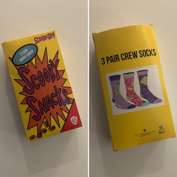 Bioworld Other - COPY - NIB Bioworld Scooby-Doo! Scooby Snacks 3 pair men’s crew socks sock size…